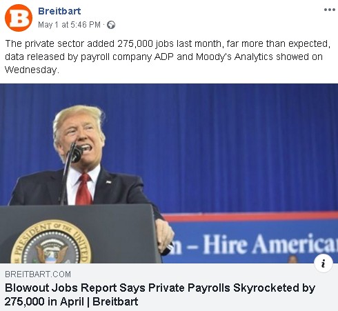 ADP news celebrated by conservative media
