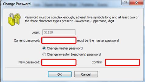 new password mt4