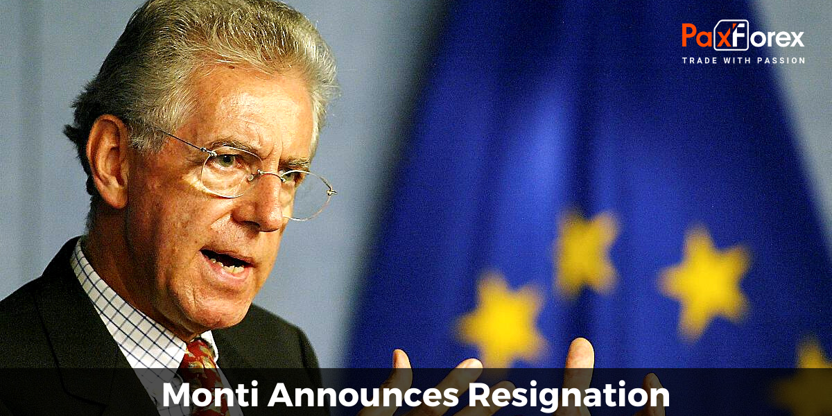 Monti Announces Resignation