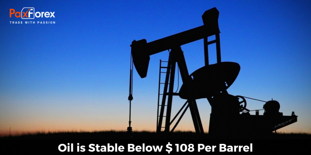Oil is Stable Below $108 Per Barrel