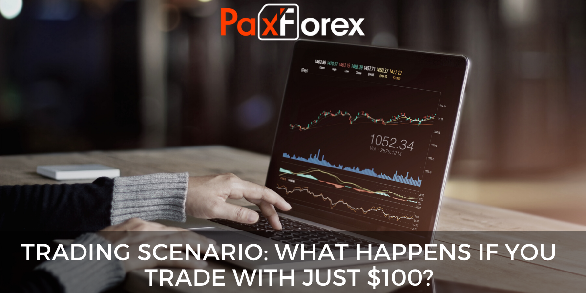 Trading scenario: what happens if you trade with just $100?