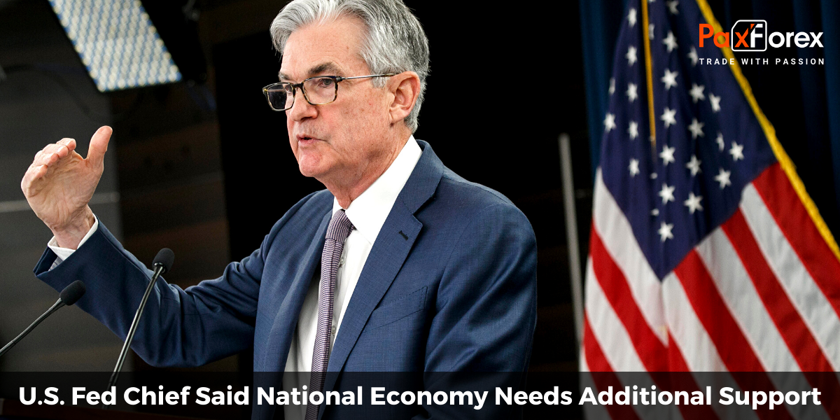 U.S. Fed Chief Said National Economy Needs Additional Support
