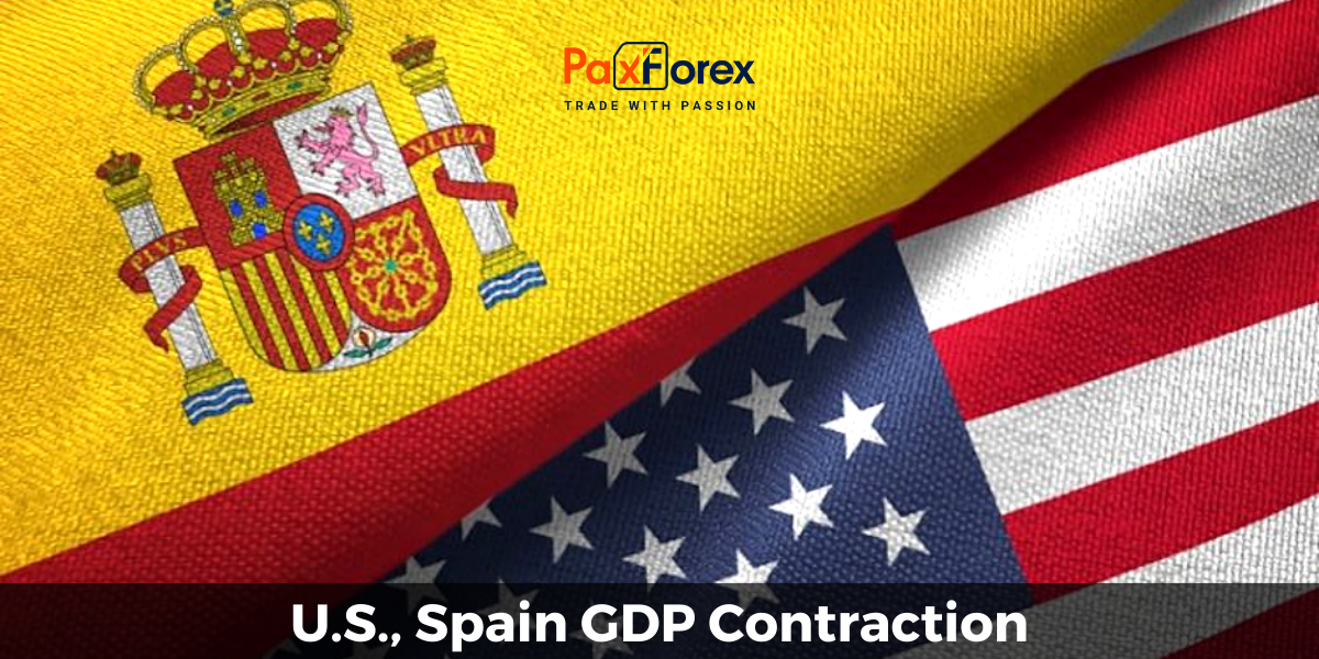 U.S., Spain GDP Contraction