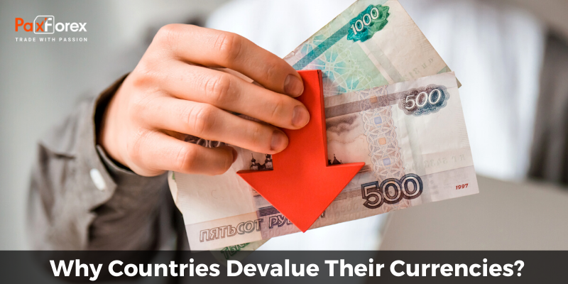 Which countries devalue their currency?